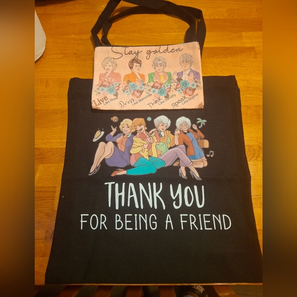 Golden Girls Inspired Tote Bag & Cosmetic Bag NIP - Picture 1 of 7